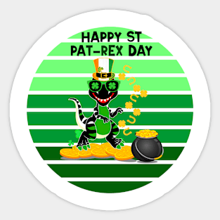 happy st pat rex day Dinosaur Sticker